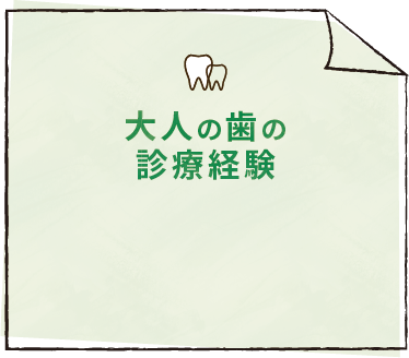 大人の歯の診療経験